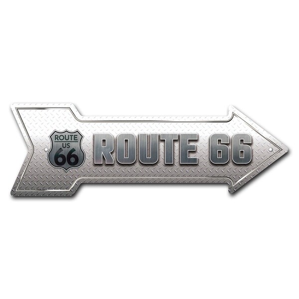 Route 66 2 Arrow Sign Funny Home Decor 24in Wide
